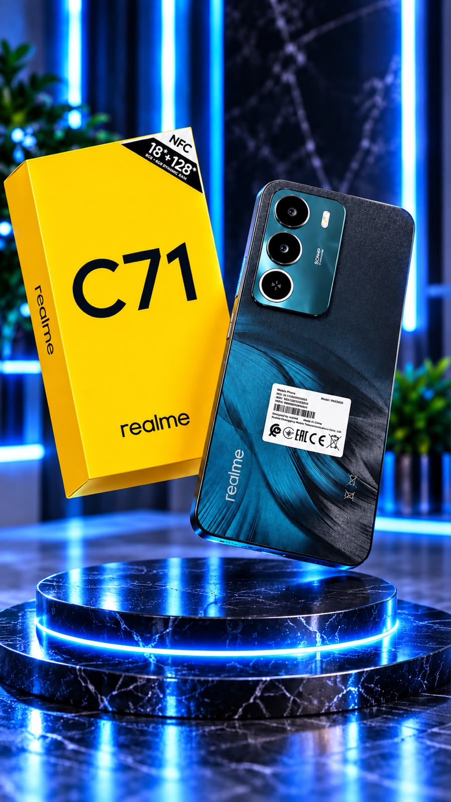 Smartphone Realme C71 – 128GB ou 256GB | Tela 90Hz | Bateria 5000mAh